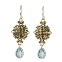 Shonifico Earrings with Gem in Sky Blue Topaz